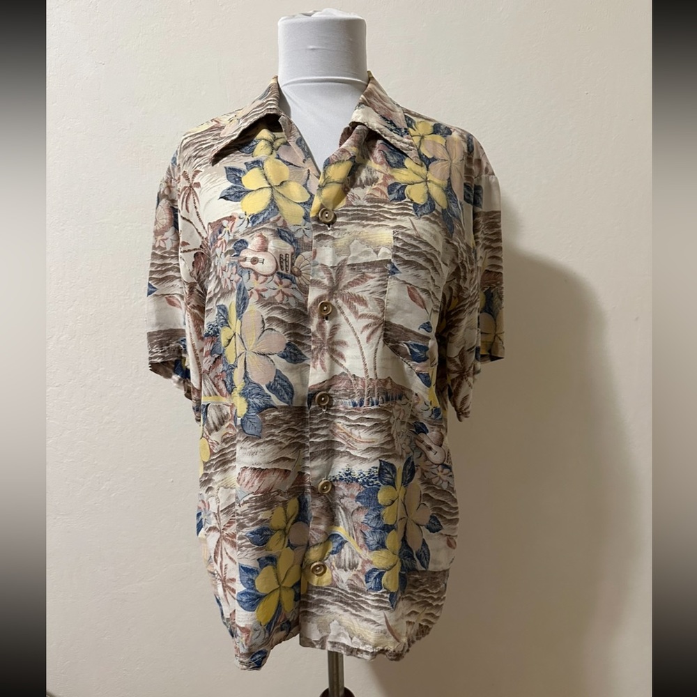 90s Vintage Hawaiian OP Silk Shirt